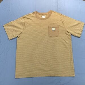 Carhartt Men's Beige Striped Tee